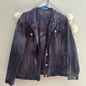 Dark purple rye dye jeans jacket